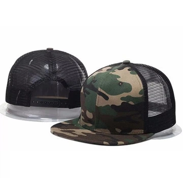 Кепка Cнепбек Класичний (Snapback, Однотонний) з сіточкою та прямим козирком Камуфляжний, Унісекс WUKE One size
