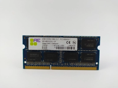 Оперативная память для ноутбука SODIMM Aeneon DDR3 2Gb 1066MHz PC3-8500S (AEH860SD00-10F) 4439 Б/У