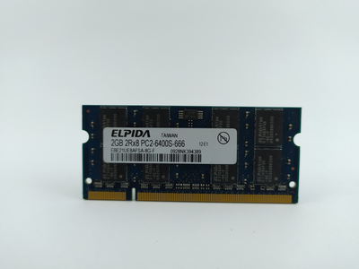 Оперативная память для ноутбука SODIMM Elpida DDR2 2Gb 800MHz PC2-6400S (EBE21UE8AFSA-8G-F) 4557 Б/У
