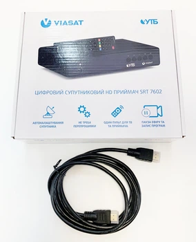 Спутниковый ресивер(тюнер) Viasat Strong SRT 7602 оператора ТВ Виасат и HDMI кабель 2,0м
