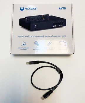 Спутниковый ресивер(тюнер) Viasat Strong SRT 7602 оператора ТВ Виасат и HDMI кабель 0,6м