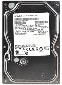 Жесткий диск Hitachi HGST Deskstar HDD 500ГБ 7200об/м 16МБ 3.5" SATA III (HDS721050CLA662) Refurbished