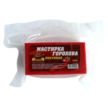 Прикорм 3KBaits Мастырка гороховая Клубника 200г (3KB1237)