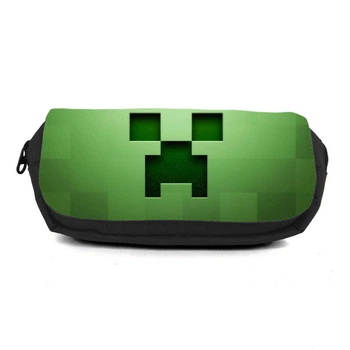 Школьный пенал Майнкрафт органайзер универсальный (Minecraft-0017-black) черный