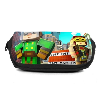 Шкільний пенал Майнкрафт органайзер універсальний (Minecraft-0020-black) чорний