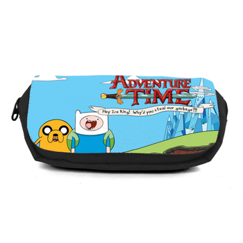 Школьный пенал Время приключений органайзер универсальный (Adventure time-003-3-black) черный