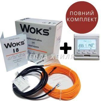 12.3 м2 WOKS-18 Комплект кабельної теплої підлоги під плитку з Е51