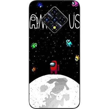 Силиконовый чехол SMTT для Infinix Zero 8 с картинкой Among us На луне
