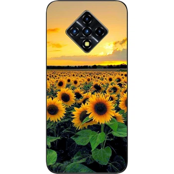 Чехол силиконовый SMTT для Infinix Zero 8 с картинкой Подсолнухи