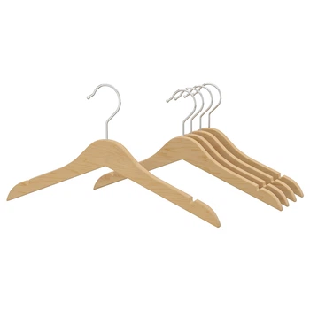 Плечики детские IKEA HANGA 5 шт. натуральный 601.787.69
