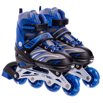 Роликовые коньки раздвижные Banwei Action SK-857 размер 35-38 Blue-Black