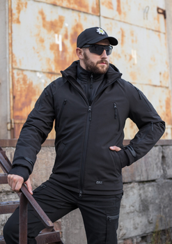 Куртка тактична FCTdesign на сітці Софтшелл 44-46 чорна