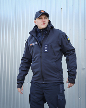 Куртка тактическая FCTdesign на сетке Софтшел 48-50 синяя