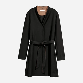 Пальто осеннее женское H&M 0569921 34 Черное (KZ2000000975702_KAY2000000975702)
