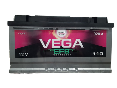 Автомобільний акумулятор VEGA EFB 6CT-110-0 110AH/920A R+ (352 х 175 х 190)