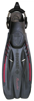 Ласты Beuchat Power Jet с пружинным ремешком черные Черный XL