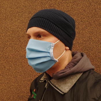 Захисна маска для обличчя (блакитна) набір 100шт