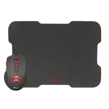 Компьютерная мышь Trust Ziva Gaming mouse with Mouse pad (21963) Black