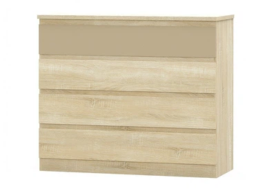 Комод Аляска 4Ш /1124*429*947 из ДСП и МДФ цвет дуб самоа Мебель Сервис