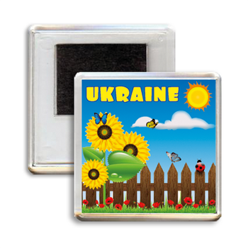 Український сувенірний магніт Треос "UKRAINE - УКРАЇНА"