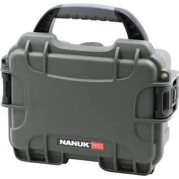Водонепроницаемый пластиковый кейс с пеной Nanuk Case 903 With Foam Olive (903-1006)