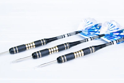Продвинутые дротики из латуни Cubes «Brass darts v2» 3 шт. (+ 3 оперения)