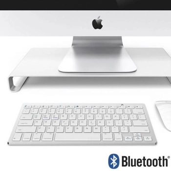 Беспроводная Bluetooth клавиатура GTM в элегантном дизайне , white