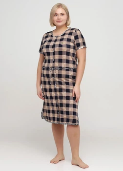 Халат Wild Love 3XL бежевый с черным 81514