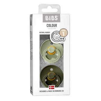 Пустышка BIBS Sage Hunter Green 0-6 мес набор натуральный каучук