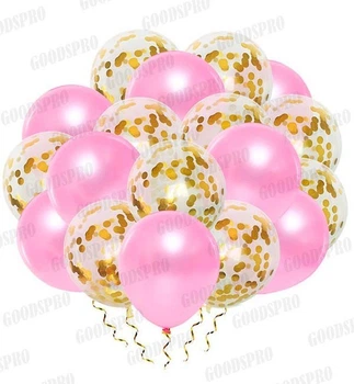 Повітряні кулі "Pink and Gold", Італія, (18шт.), якісний матеріал