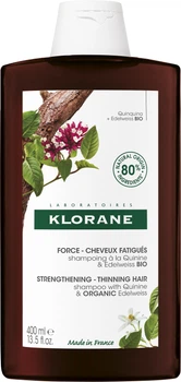 Klorane Szampon wzmacniający przeciw wypadaniu włosów z chininą i organiczną szarotką 400 ml (3282770141283)
