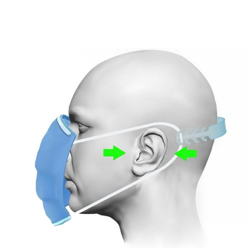 Держатель для маски пластиковый прямой для комфортного ношения масок 1 шт прозрачный