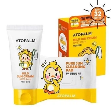 Набор солнцезащитных средств для детей Atopalm Mild Sun Cream SPF32 PA+++ 65мл+30шт