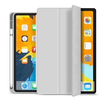 Силиконовый чехол обложка + Pencil Holder BBM1 для iPad Pro 12.9’’ 2021/2022 Серый