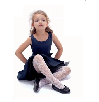 Колготи дитячі ажурні MISSY KNITTEX р.140-146 (білі)
