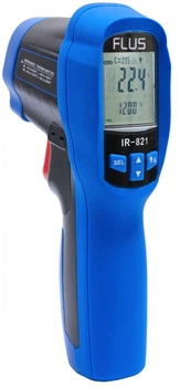 Пирометр Flus IR-821 ( SRF721 ) (-50…+850 С) с термопарой К-типа (-50℃ до +1370℃) 30:1 (mdr_5241)