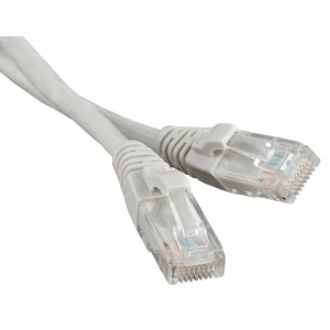 Патч-корд UTP RJ45 Cat.5e 25 м для підключення комп'ютерів та ноутбуків сірий