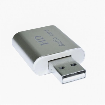 Звуковая карта Dynamode USB 8 (7.1) каналов 3D алюминий, серебристый (44889)