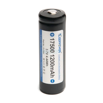 Аккумулятор литиевый Keeppower 17500 3,7V 1200 mAh Li-ion с защитой