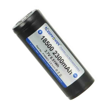 Акумулятор літієвий Keeppower 18500 3,7V 2300mAh Li ion із захистом