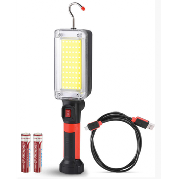 Ліхтар акумуляторний Worklight ZJ-8859 COB з магнітом та гачком для підвішування Чорний
