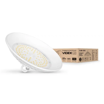 LED светильник высотный HIGH BAY VIDEX 100W 5000K 220V белый (VL-HBe-1005W)
