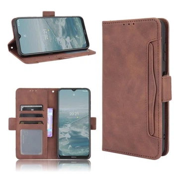 Чехол-книжка с кармашками Deexe Wallet Stand для Nokia G10 / G20 - Brown