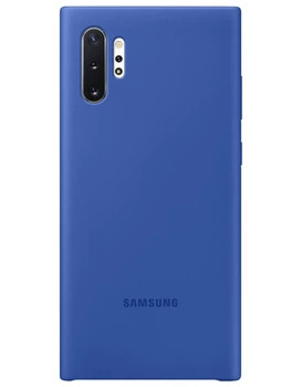 Оригинальный Защитный силиконовый чехол бампер накладка Silicone Cover для Samsung Galaxy Note 10+ N975 EF-PN975TLEGRU Blue