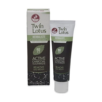 Натуральна зубна паста Twin Lotus з трав і Бамбукового вугілля