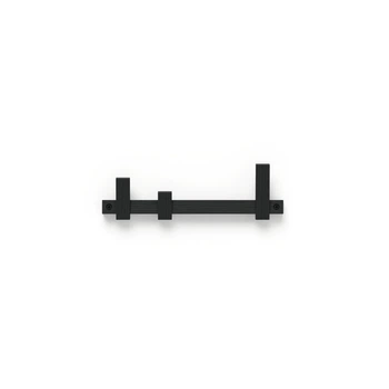 Вешалка настенная деревянная на 3 крючка Pab.objects Fence x3 Черный 31см (pab0014)