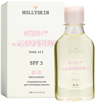 Солнцезащитное масло для интенсивного загара Hollyskin Sun Protect SPF 5 100 мл (4823109700567)