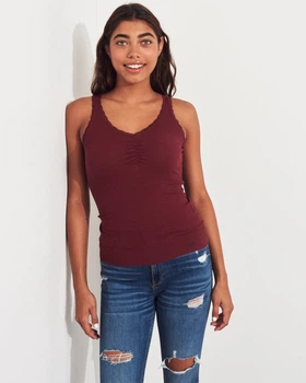 Женская майка Hollister HC6484W XS 11135 Бордовый