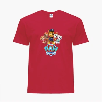 Дитяча футболка Щенячий патруль (PAW Patrol) (25186-1608) 134-140 см Бавовна Червоний