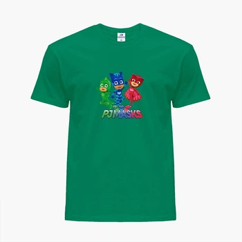 Детская футболка Герои в масках (PJ Masks) (25186-1612) 158-164 см Хлопок Зеленый